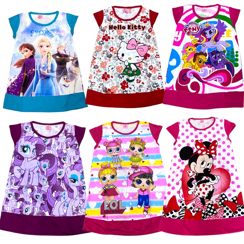 Marsella | Daster Anak Kaos - Daster Anak Marsella Karakter 1-8 Tahun