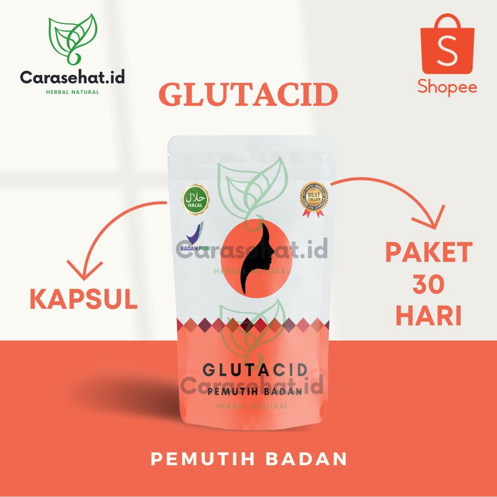 Glutacid pemutih badan pemutih kulit seluruh tubuh menghilangkan flek hitam bekas jerawat mencerahka