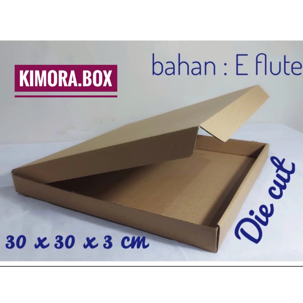 

KARDUS/KARTON/BOX UK. 30X30X3 CM...MODEL KARDUS PIZZA/DIE CUT