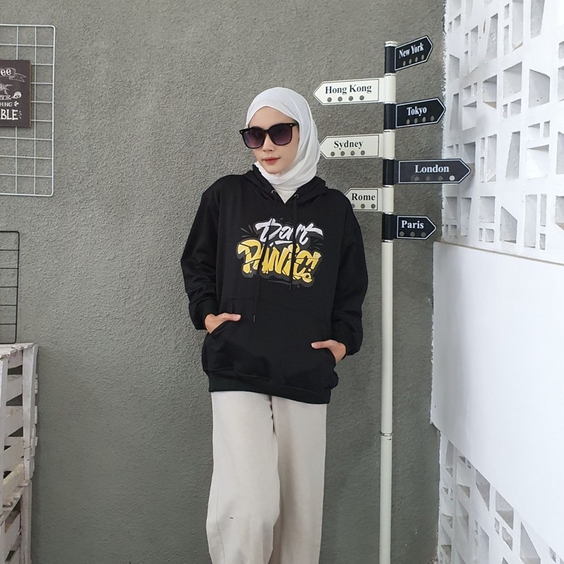 Sweater hoodie DONT PANIC HOODIE sweater distro pria korea style