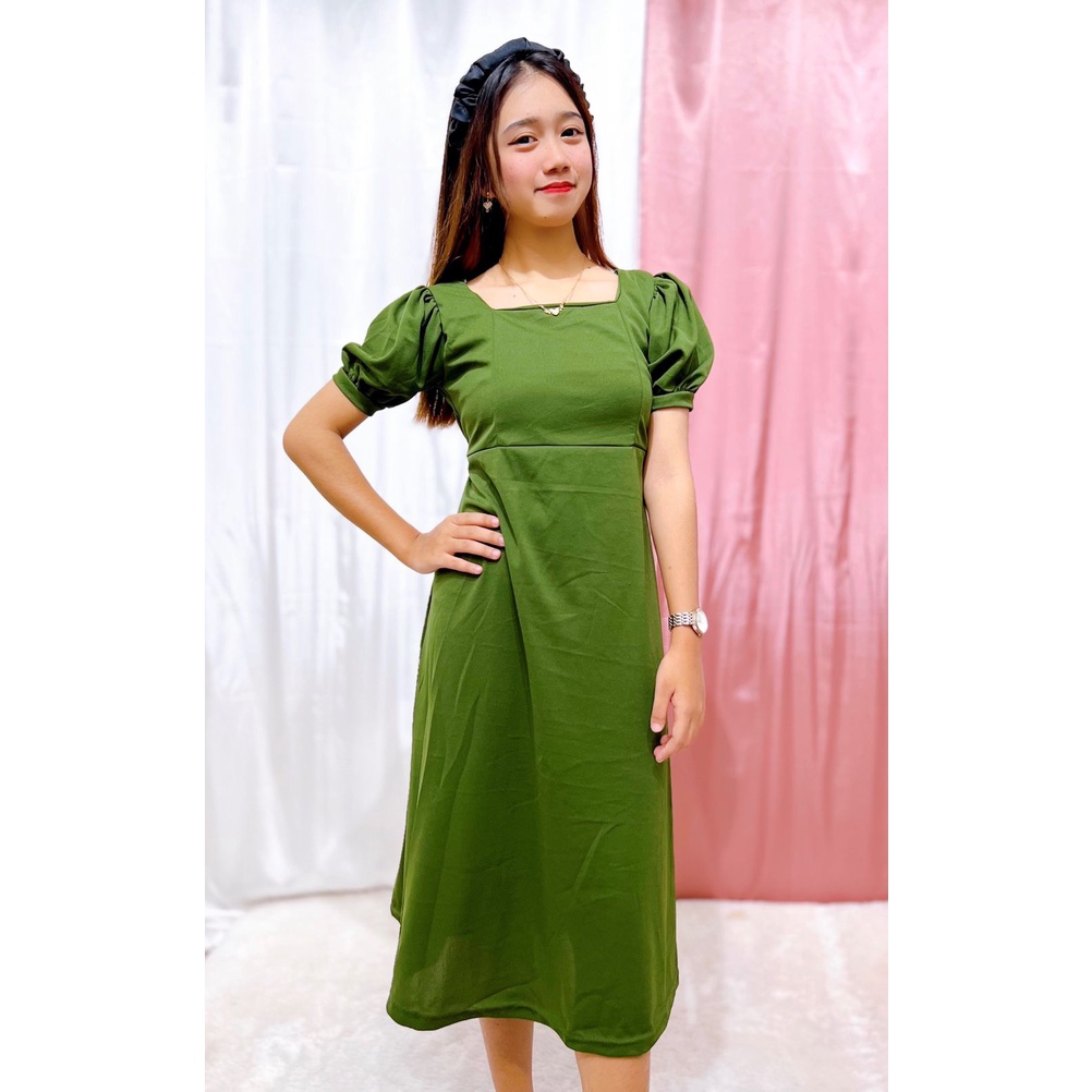 HS - HANJI DRESS / MIDI DRESS WANITA / FASHION HANJI DRESS KEKINIAN