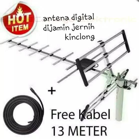 Antena antene TV digital + Kabel Jek 13m NK HD009 OKE***