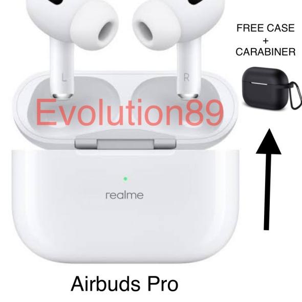 Headset Bluetooth Realme TWS Airbuds Free silikon Earphone Handsfree - Airbuds