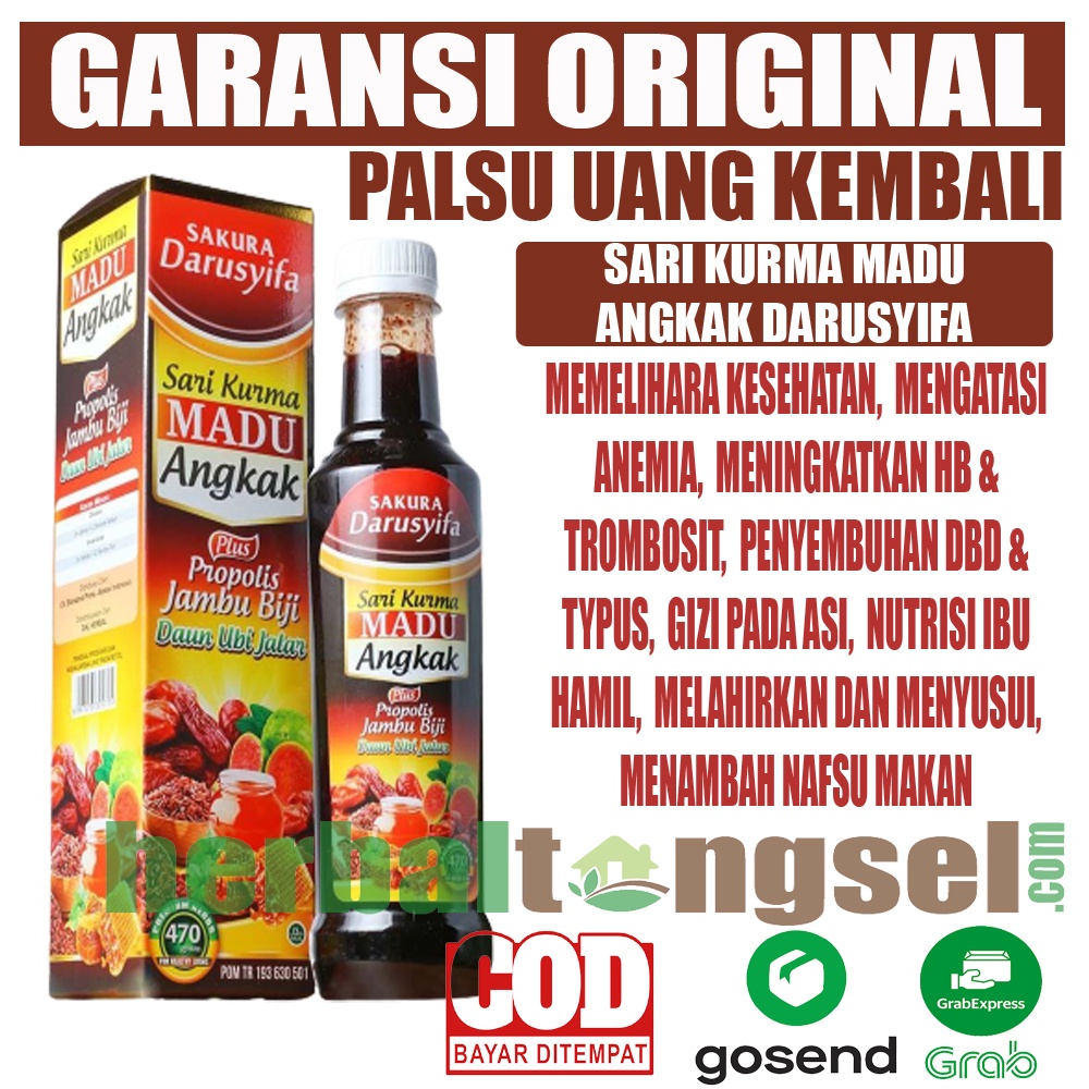Sari Kurma Angkak Sari Kurma Madu Angkak Darusyifa 470gr GARANSI ORIGINAL OBAT TYPUS OBAT DBD AMPUH 