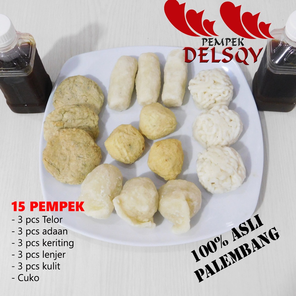 

15 pcs Pempek Delsqy 100% Asli Palembang Pempeknya Para Artis