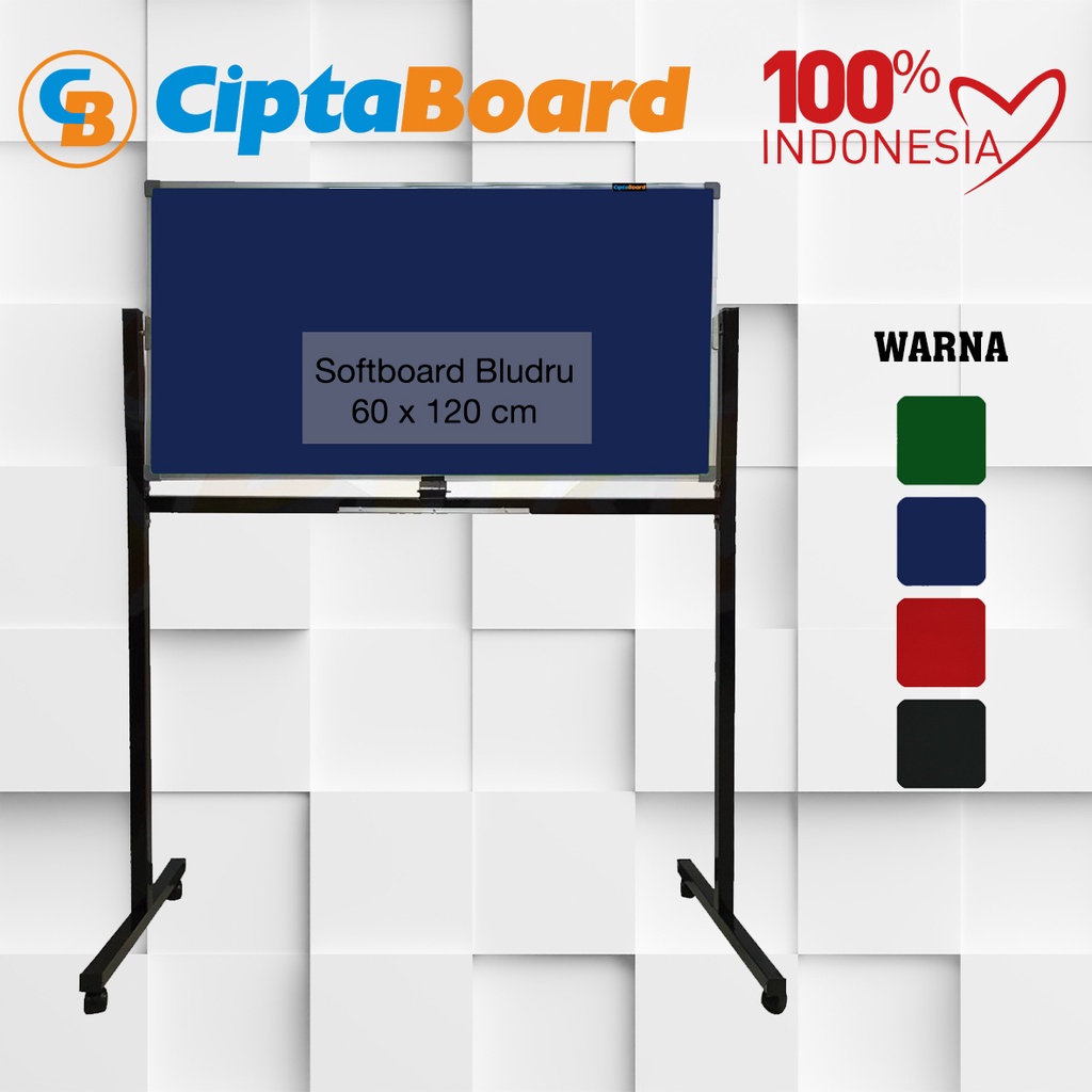 

Softboard / Cork Pin Board / Papan Mading Stand Cipta / Bludru 60 x 120 cm