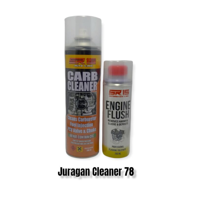 bundle karburator cleaner CARB CLEANER SR15  500ml + flushing oli ENGINE FLUSH SR15  300ml