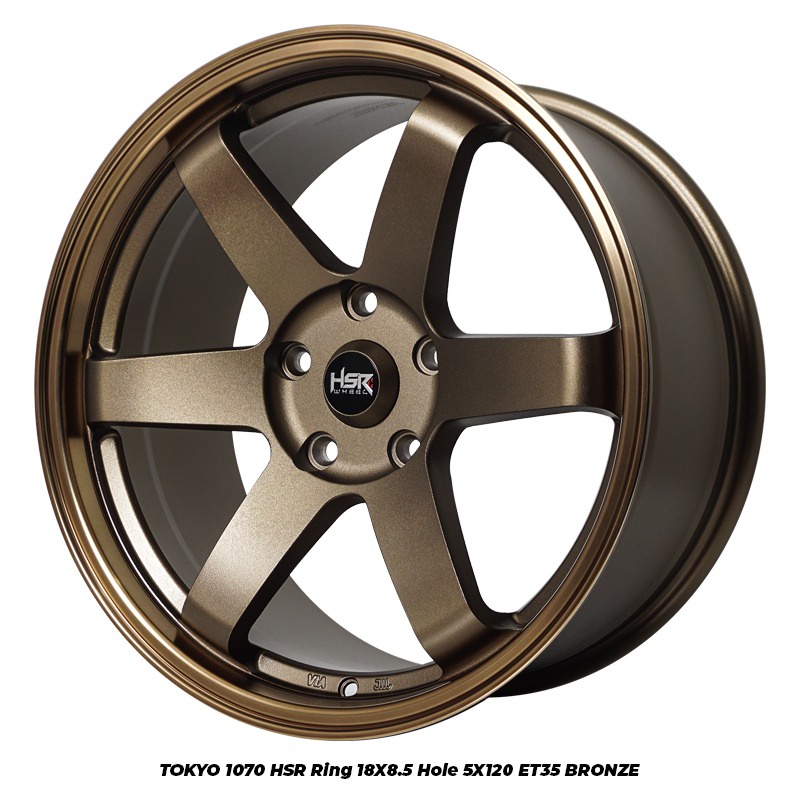 velg Racing Jdm Mobil BMW Seri3 E46 R18 HSR TOKYO Ring 18 5x120 Bronze