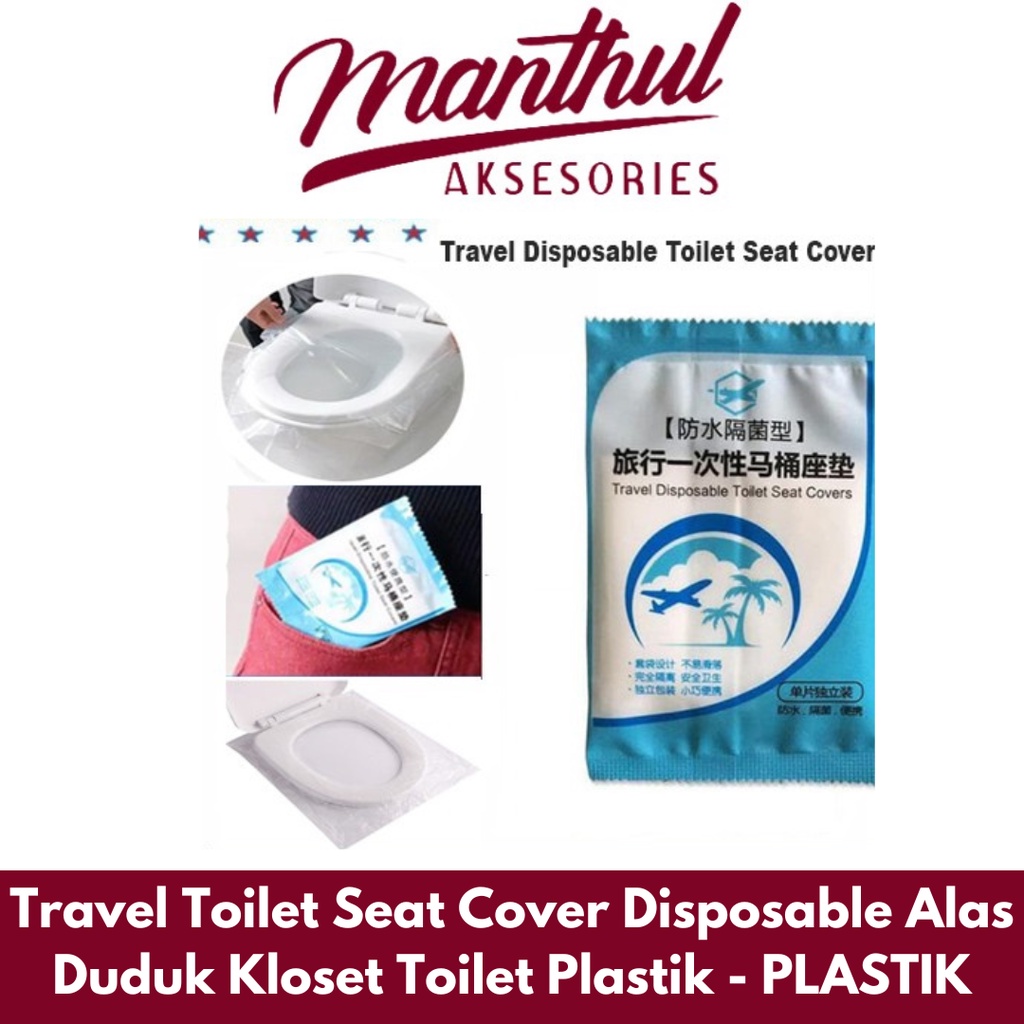 Travel Toilet Seat Cover Disposable Alas Duduk Kloset Toilet Plastik - PLASTIK
