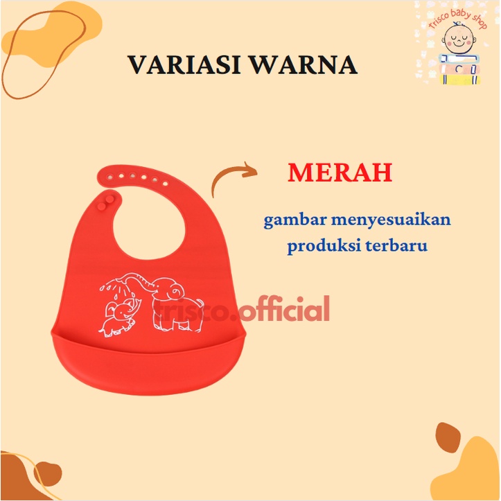 TRISCO CELEMEK MAKAN BAYI BIB SILIKON PREMIUM