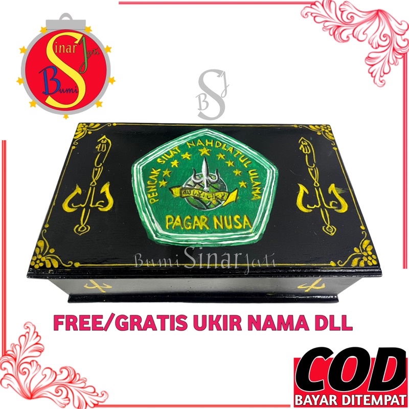 (COD) Kotak Sabuk Pagar Nusa NU Nahdiatul Ulama MOTIF UKIR WARNA - Kotak Sabuk - Kotak Ikat Pinggang