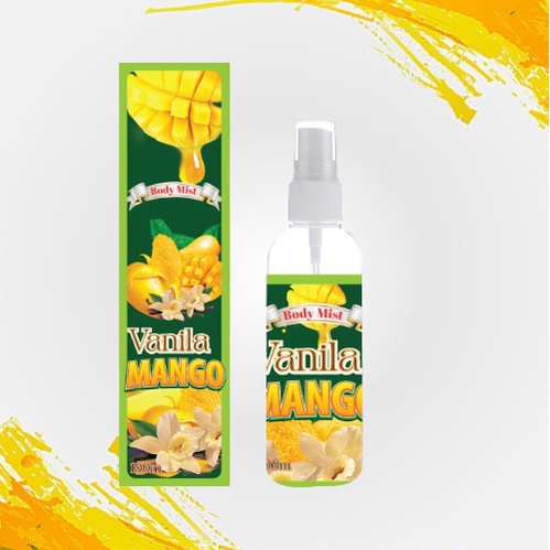Kanzo - Parfum Body Mist Vanilla Mango 100ml Premium / Body Mist Vanilla Mango 100ml Best Seller / Parfum Mangga Vanilla 100ml