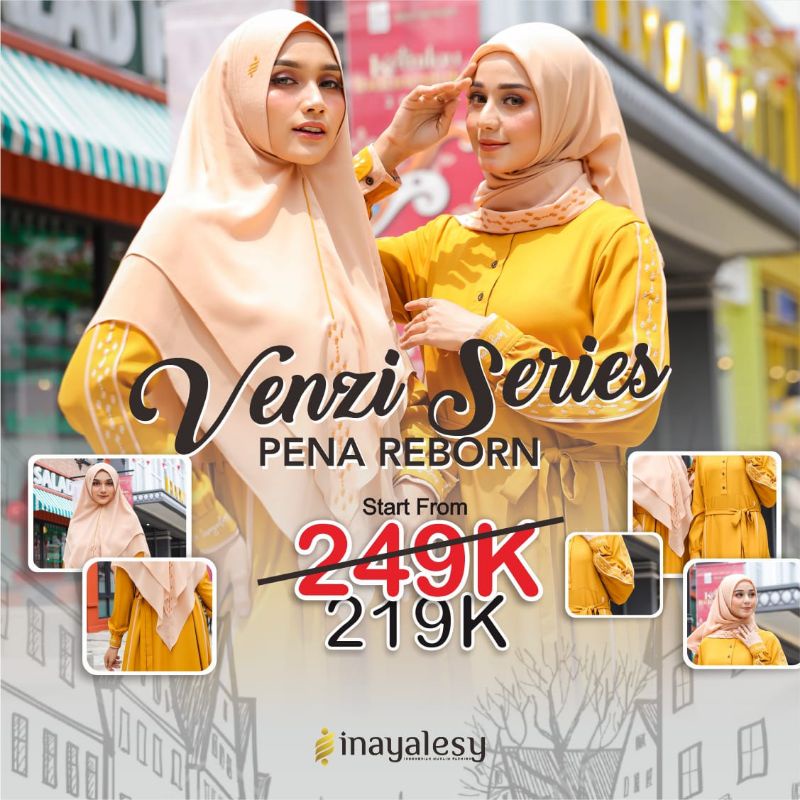 GAMIS SYAR'I SET KHIMAR TERBARU VENZI ORI BY INAYA