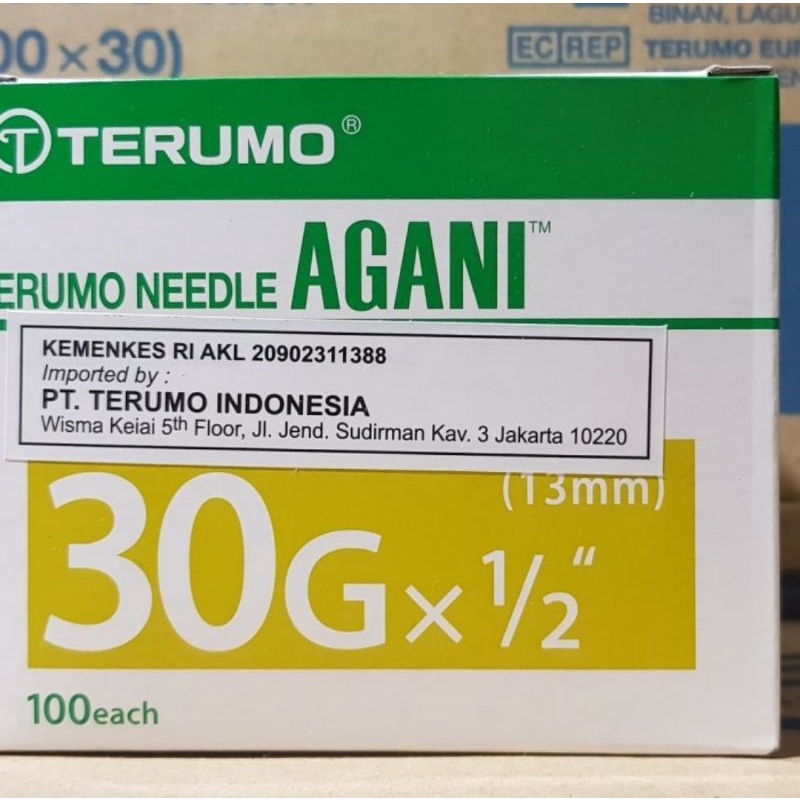 Needle Agani Terumo 18 21 22 23 24 25 26 27 30