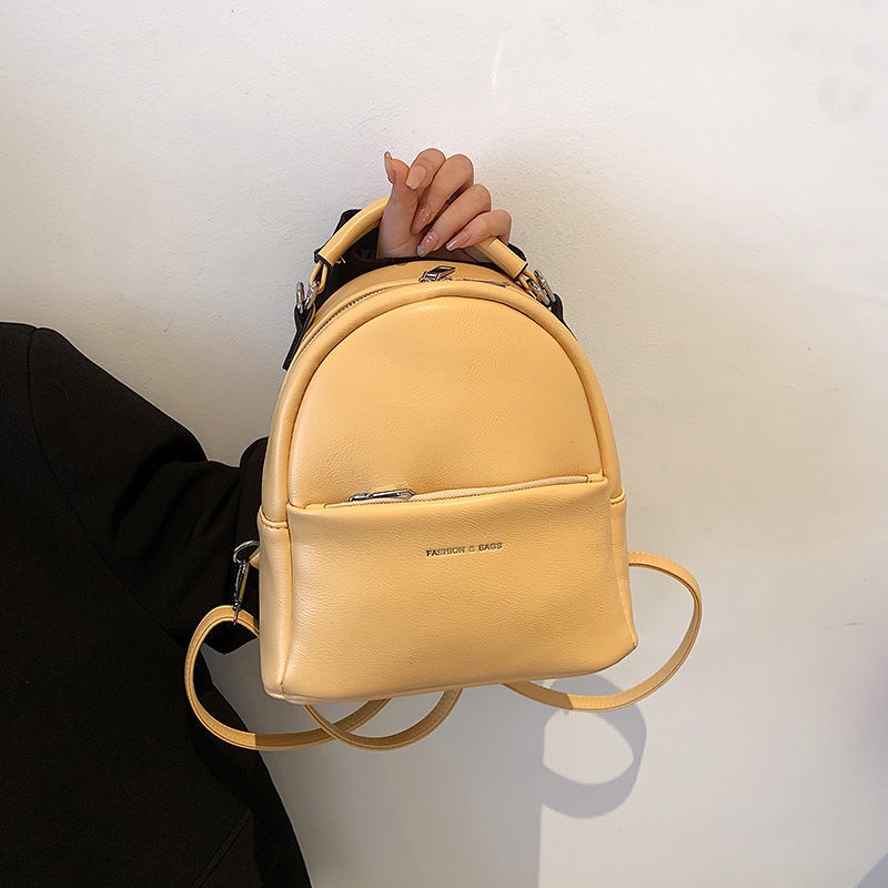 ◄☂◐Versi Korea dari Kulit Lembut Ransel Wanita Tas Ransel Kecil 2022 Baru Fashion Pu Tas Sekolah Kecil Kasual Messenger Tas Ransel Kecil Wanita [berakhir pada November 18]