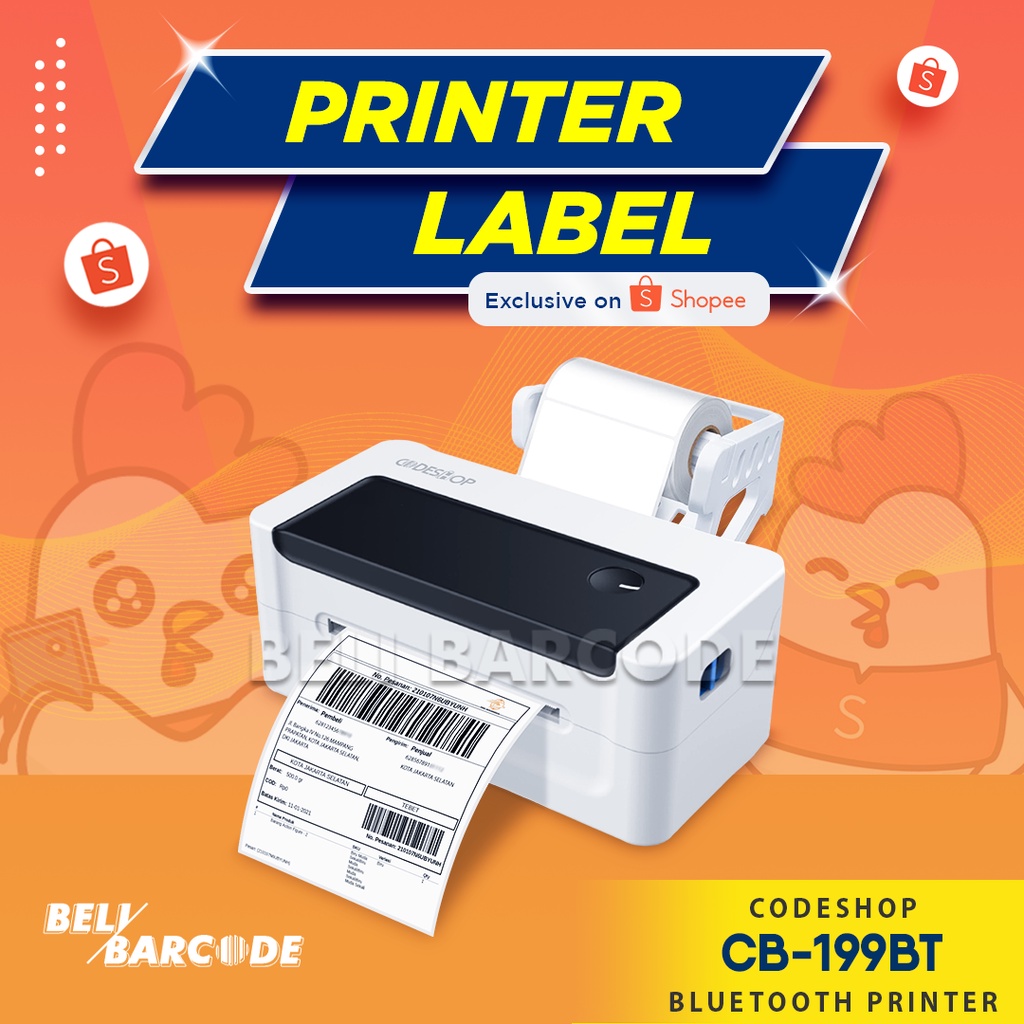 CODESHOP CB-199BT Printer Barcode Cetak Label CB199BT