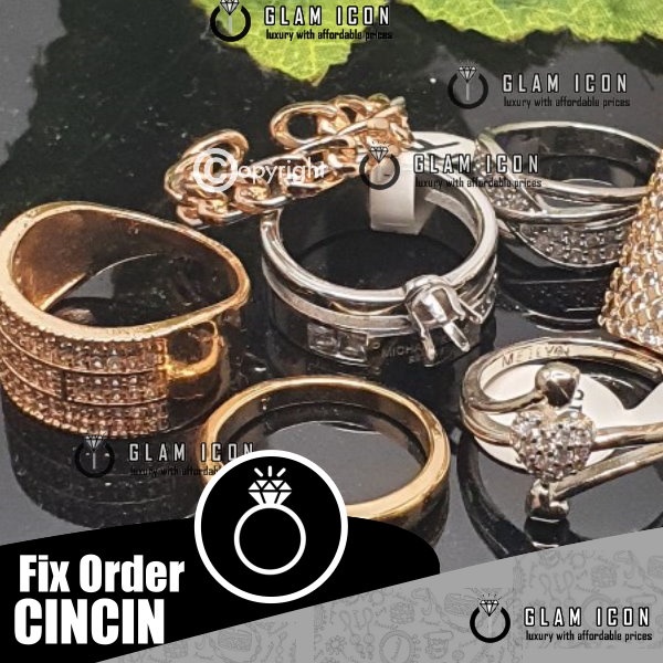 GLAMICON JEWELRY - Aksesoris wanita Cincin Fix Order Shopee Live Glamicon