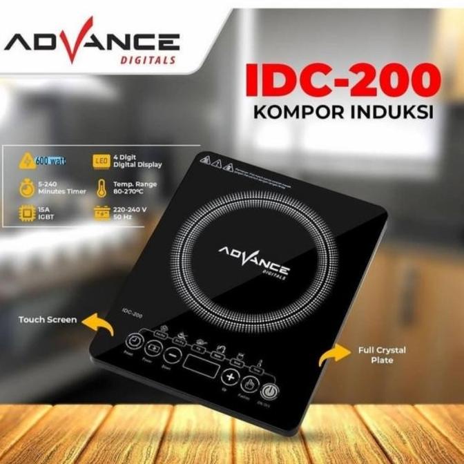 KOMPOR LISTRIK INDUKSI ADVANCE IDC 200 IDC200 TOUCHSREEN NON COD FRWE64654WE