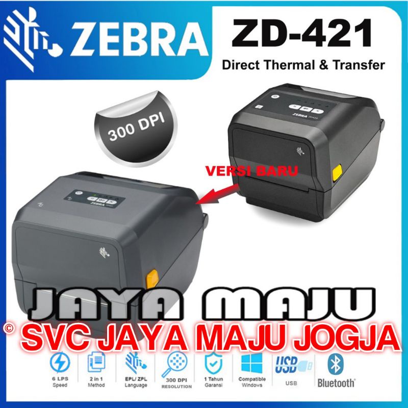 ZEBRA  ZD 421  300 DPI  -  SPEED  102 MM/S  -  USB HOST  BLUETOOTH  NFC  USB 2.0  ||  BARCODE PRINTE