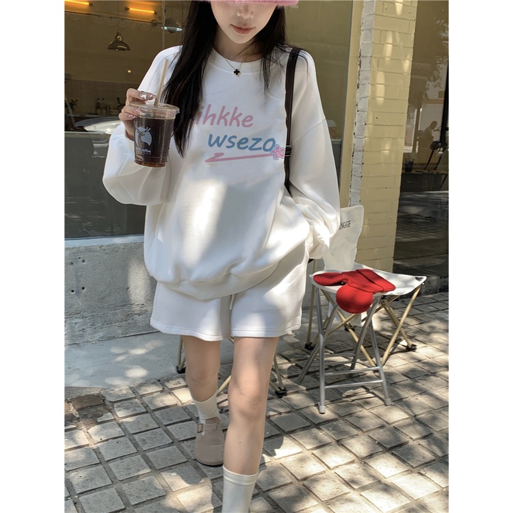 EUNII Sweater Lengan Panjang Retro Car Korean Style/Hoodie Oversize/Baju Wanita/Switer Wanita