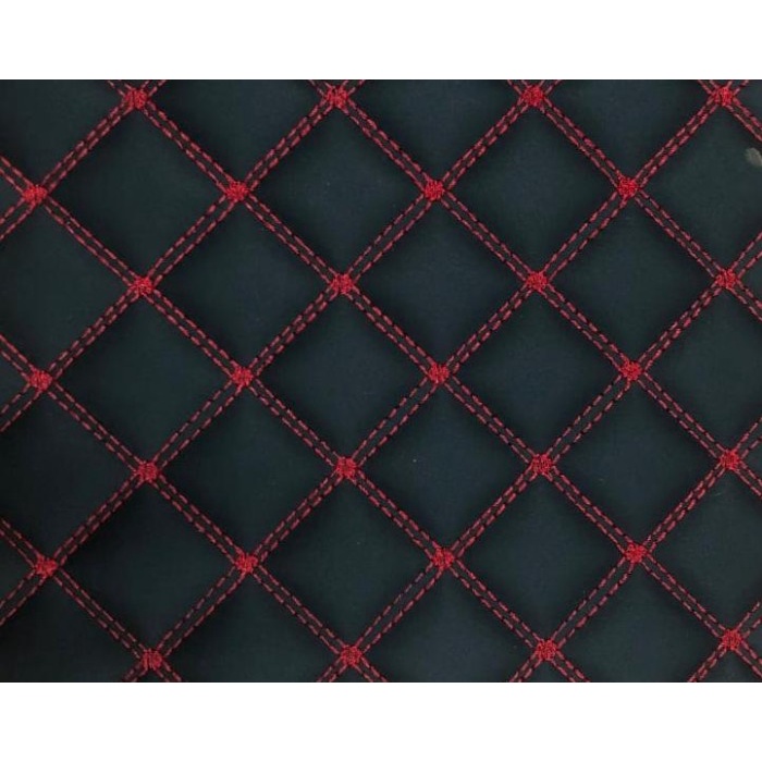 Karpet Mobil Elite 7D Hyundai Stargazer FullSet - Hitam Merah, Bagasi+CoverJok