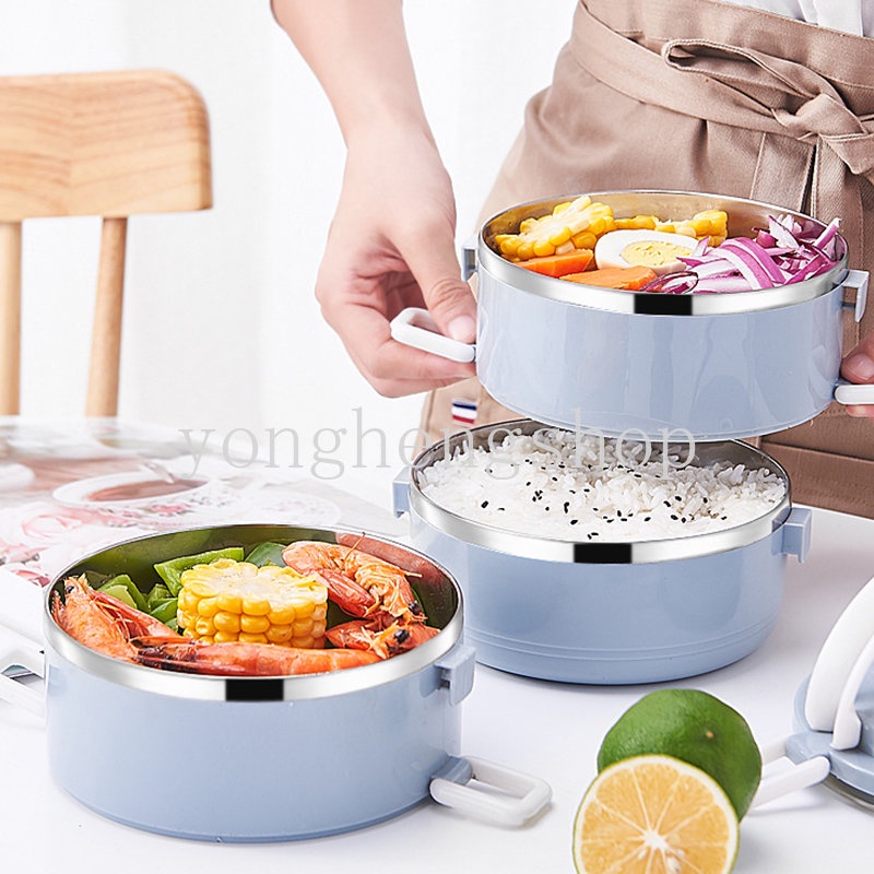 Kotak Makan Siang Multilayer Bahan Stainless Steel Untuk Piknik