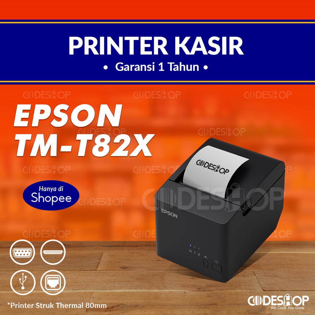 Jual Epson Tmt 82x Printer Thermal Auto Cutter Struk Kasir 80mm Shopee Indonesia 0157