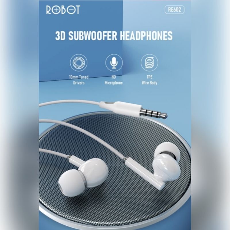 Robot RE602 Wired Headset Kualitas Suara HD