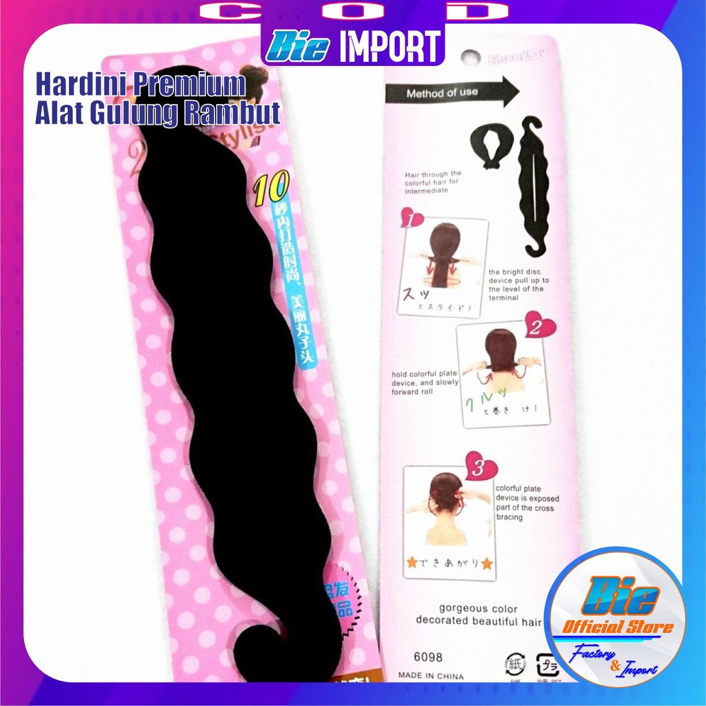 Hardini Ikat Rambut Pembetuk Rambut Set 7 Pcs Impor