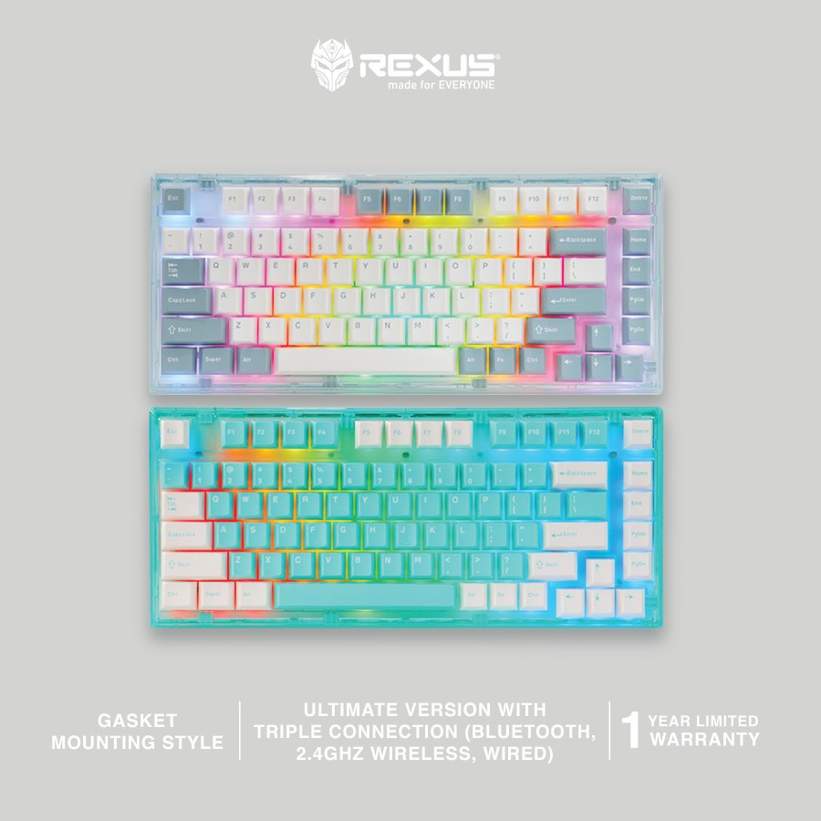 Rexus Daxa M84X Ultimate 75% RGB Hotswap Mechanical Gaming Keyboard