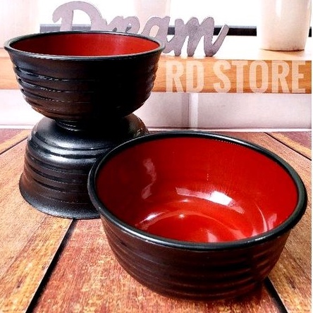promo 12.pcs mangkok ramen ulir multiwarna plastik food grade...