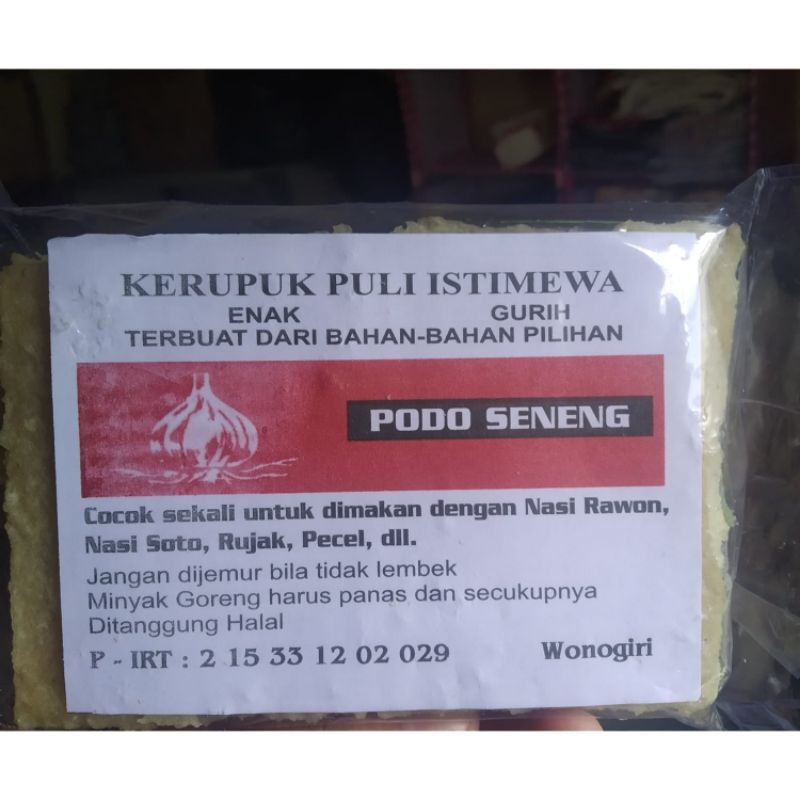 

Krupuk Karak Gendar / Kerupuk Puli 100 gram Merk Podo Seneng Enak Gurih Renyah