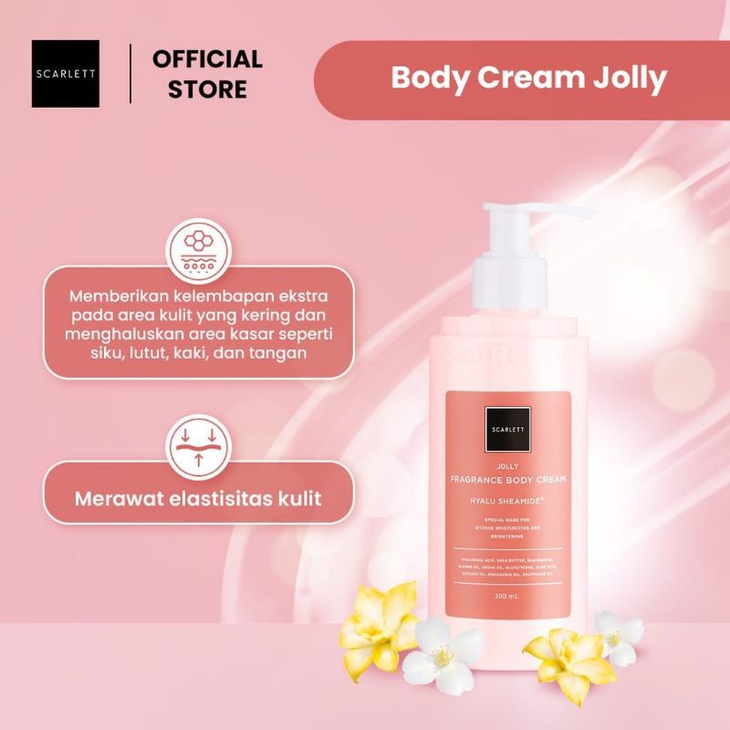 Miffglow - scarlett whitening body cream happy jolly charming original 100%