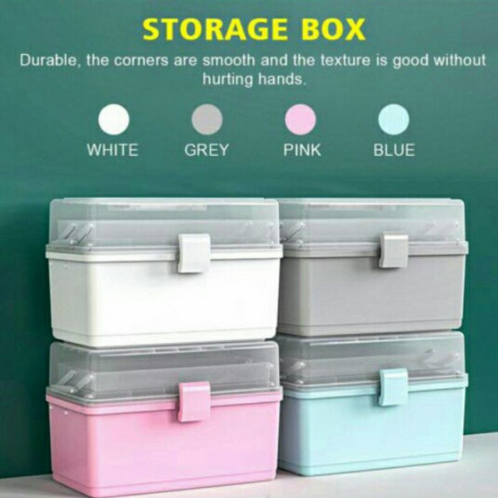 Storage Hommy Co. Kotak Obat P3K Susun 3 Storage Box Multilayer Besar