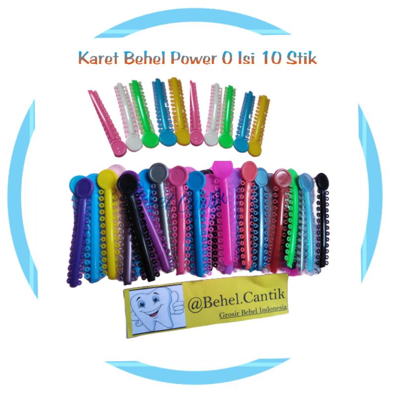 Karet Behel Power O Warna Warni isi 10pcs | Karet Behel Murah Bebas Pilih Warna