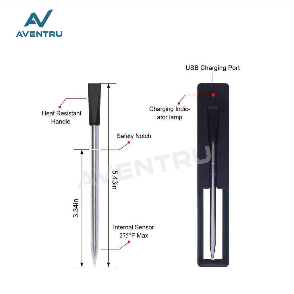 Smart Wireless Food meat BBQ Thermometer Termometer Makanan Dapur