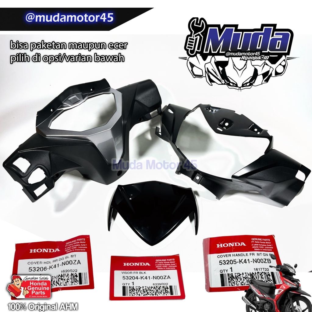 BATOK DEPAN SUPRA X 125 FI  INJEKSI 2014 2015 2020 2024 SET BELAKANG VISOR ALL NEW COVER HANDLE RR 5