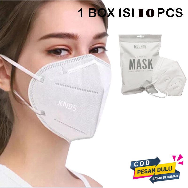 masker/KN95 mouson/masker dewasa/masker 10pcs/masker 5ply murah/masker warna putih/masker elegant