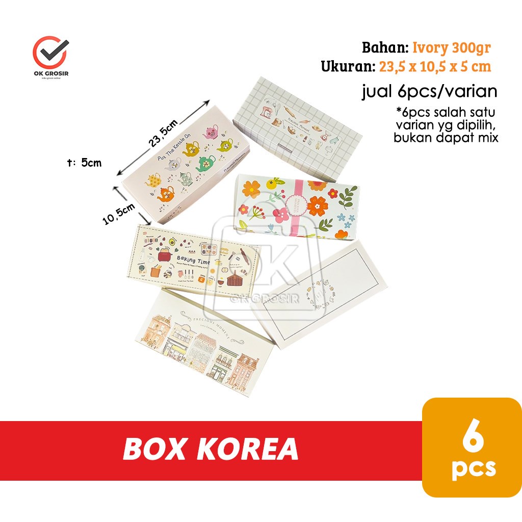 

Dus Brownies / Box Korea / Korean Paper Box (6 pcs)