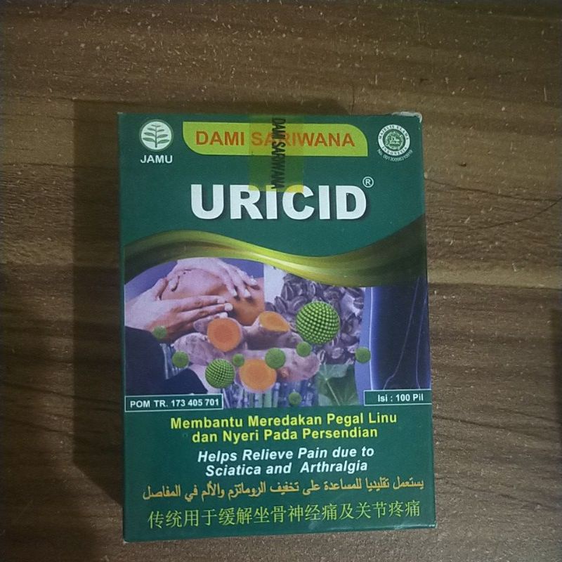 Jamu Obat Herbal URICID 100 Pil Mengatasi Asam Urat Pegal Linu dan Nyeri Sendi