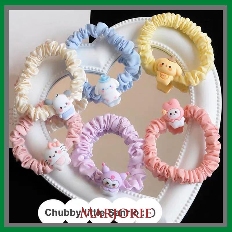 Cincin Usus Kecil Kartun Anjing Cinnamoroll  Cincin Rambut  Gaya Manis Manis Lucu Tali Rambut-MJD