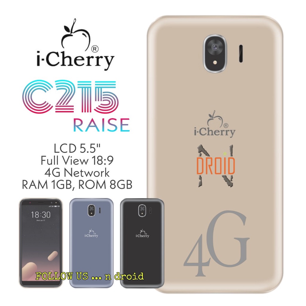 HP iCHERRY C215 RAISE 4G - HP Android 4G - RAM 1GB ROM 8GB - HP ANDROID MURAH