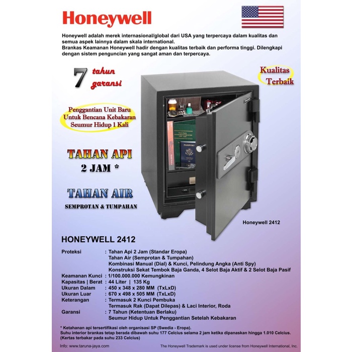 BRANKAS | HONEYWELL 2412 | ORIGINAL | GARANSI RESMI