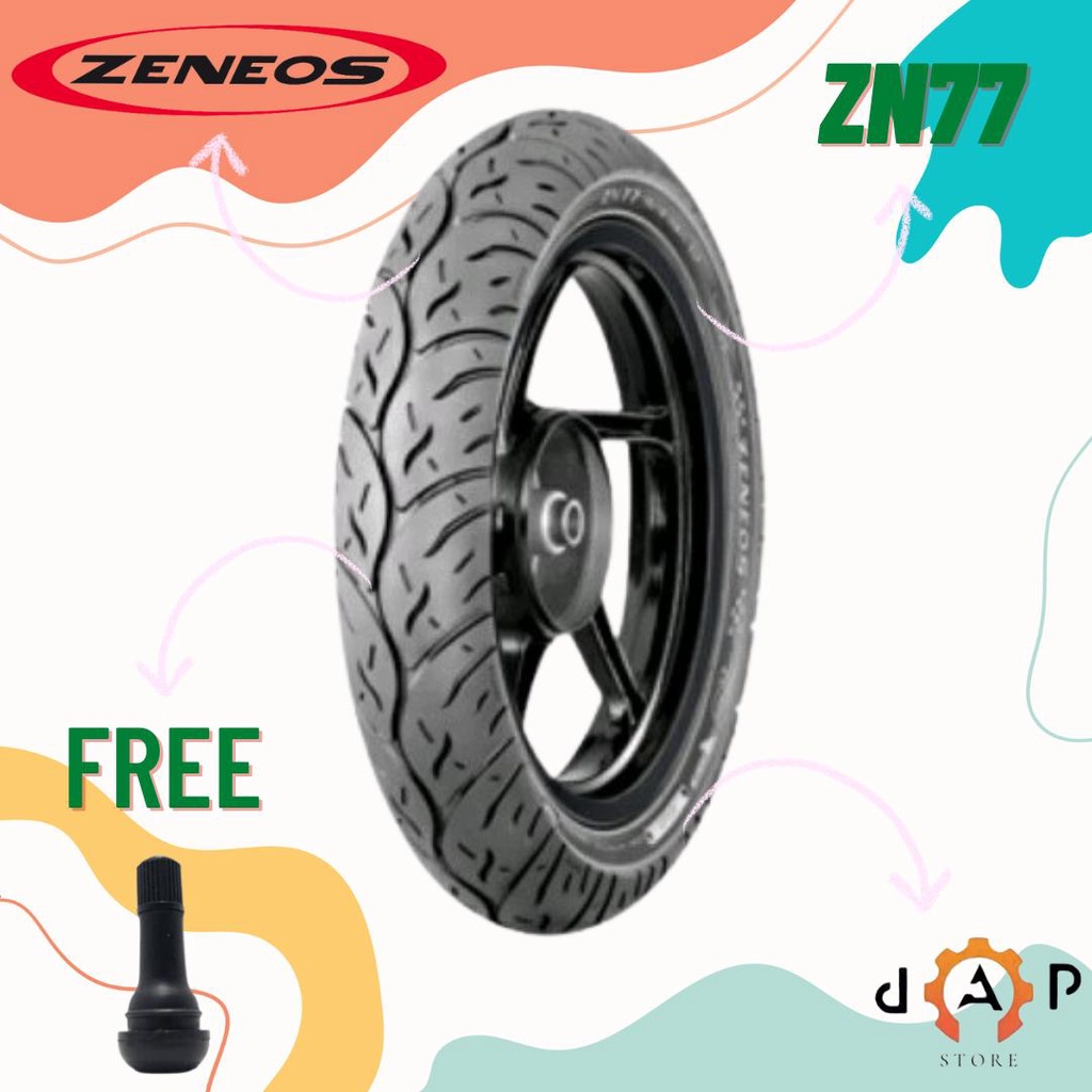 BAN MOTOR RING17 // ZENEOS ZN77 90/90 -17 TUBELESS // BAN MOTOR MX, MEGAPRO NEW, SATRIA FU