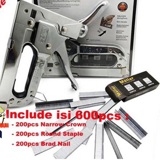 

Staple Gun / Staples Tembak / Staples Jok / Hekter MOLLAR 3 in 1