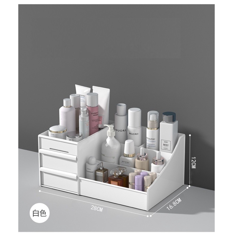 Set Rak Meja 2 Laci Kerja Stationery Make Up Kosmetik Organizer Susun