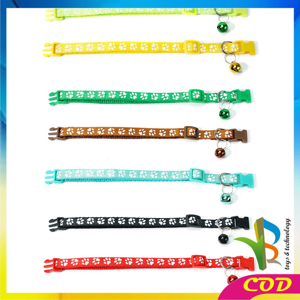 RB-C566 Kalung Kucing Lonceng Motif Jejak Kucing Cat Paw / Kalung Lonceng Kucing Kitten Aksesoris Hewan Peliharaan