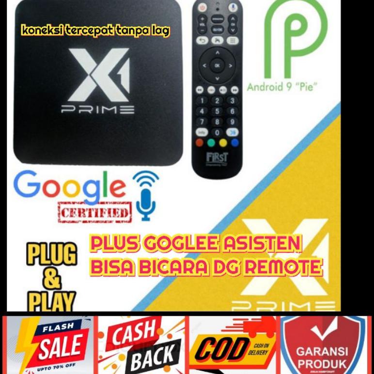 PRODUK- STB ANDROID TV BOX SET BOX TV ANDROID PLUS GOOGLE ASISTEN GOOGLE VOICE REMOTE .