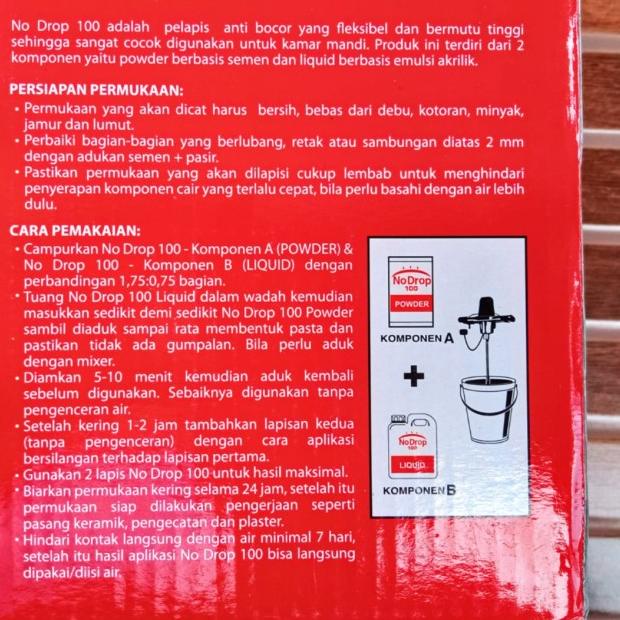NO DROP 100 2 KOMPONEN PELAPIS ANTI BOCOR 2,5KG // PELAPIS KAMAR MANDI