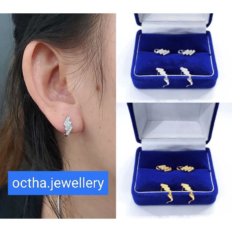 ANTING JEPIT DEWASA PERAK 925 LAPIS MAS 24K